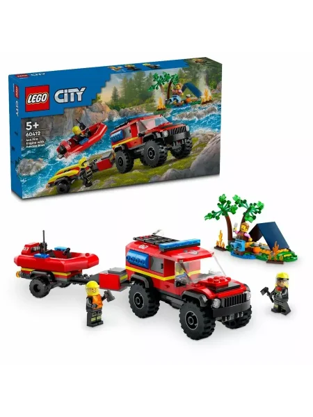 Конструктор LEGO City «Пожарная машина 4×4 со спасательной лодкой» 4x4 Fire Truck with Rescue Boat