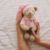 Drema BabyDou Игрушка для сна Мишка в шарфе с белым и розовым шумом / цвет пудровый