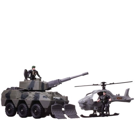 ABtoys Боевая сила Набор военной техники: танк, вертолет, 2 фигурки солдат