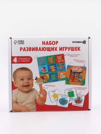 Набор развивающих игрушек 4 предмета яркий   10963769