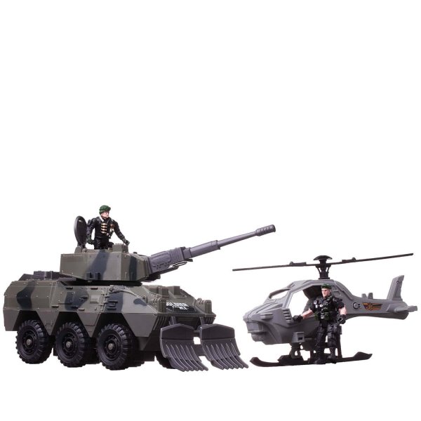 ABtoys Боевая сила Набор военной техники: танк, вертолет, 2 фигурки солдат