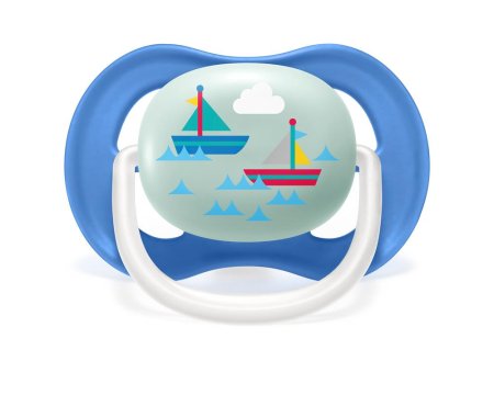 Avent Пустышка силиконовая ultra air 6-18мес 2шт. с футляром