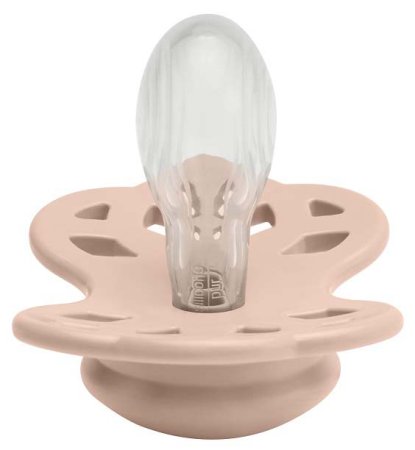 Bibs Пустышка Infinity Symmetrical Silicone, 0+ / цвет Blush (розовый)