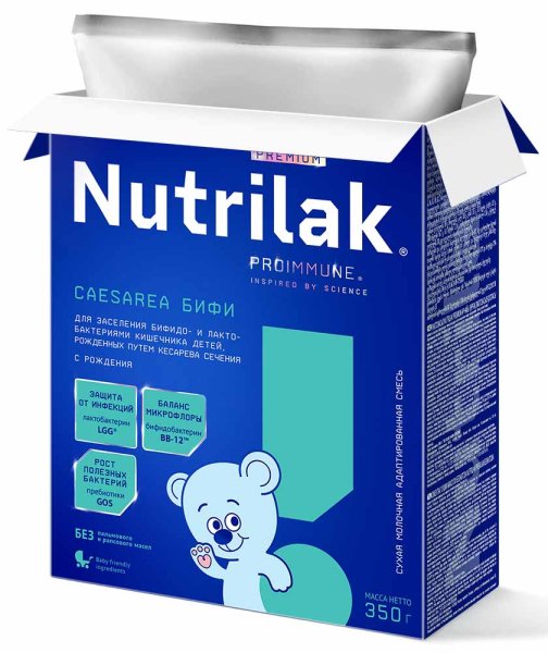 Nutrilak Молочная смесь Premium Caesarea Бифи, с рождения, 350 г