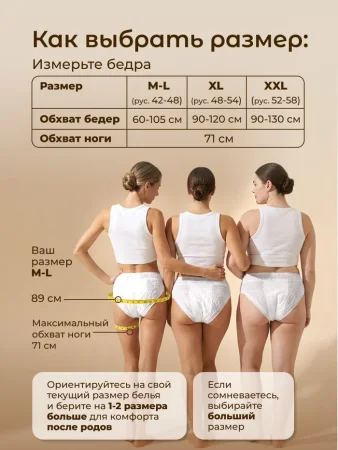 Трусы для обильных выделений Fancy Rabbit.XXL (90-140), 7 шт.