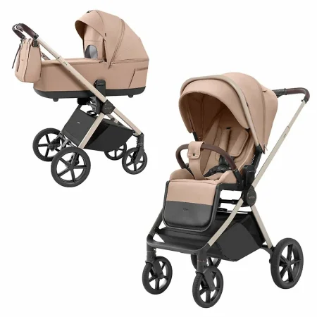 Коляска CARRELLO Ultra 2в1,Total Beige рама, (Floral Beige)