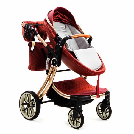 Bambini Moretti  Коляска 2 в 1 Vondoo 2, цвет / wine (красный)