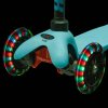 Самокат-кикборд Novatrack Disco-kids, детский, черно-голубой