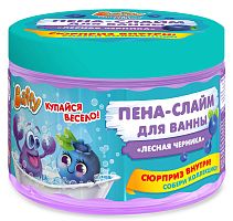 Baffy Пена-слайм для ванны детская с сюрпризом, 300 мл  / цвет Лесная черника					