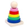 Лесная мастерская Детская деревянная пирамидка Яркость / разноцветная