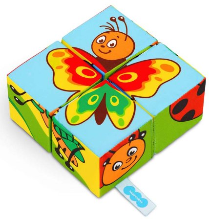 Мякиши Кубики "Насекомые", серия "Собери картинку"