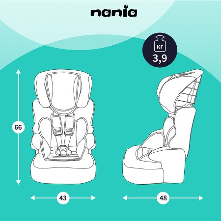 Nania Автокресло Beline Eco (9-36 кг) / цвет черный