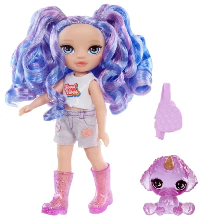 RAINBOW HIGH(Рейнбоу Хай) Кукла Littles Аметист 15 см фиолетовая с аксессуарами