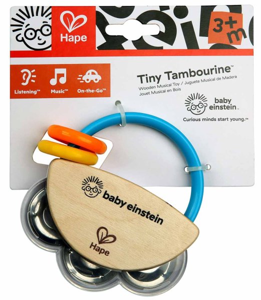 Hape Музыкальная игрушка 2 в 1: бубен и погремушка