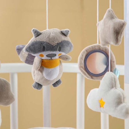 Крошка Я Музыкальный мобиль «Зверята», с ночником