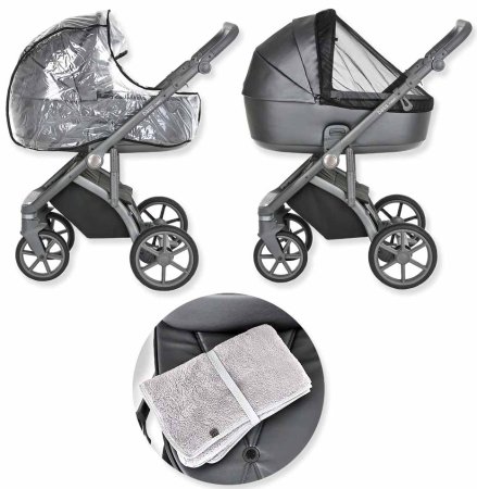 Roan Коляска 2 в 1 Bass Next / цвет Steel Grey-Grey (серый, серая ручка)