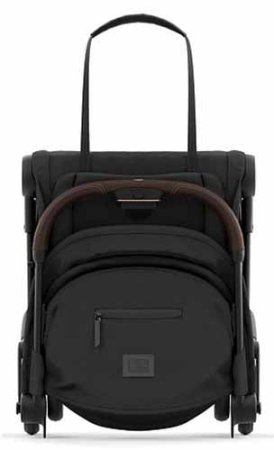 Cybex Прогулочная коляска Coya с дождевиком / цвет Sepia Black (черный), рама Rosegold (розовое золото)