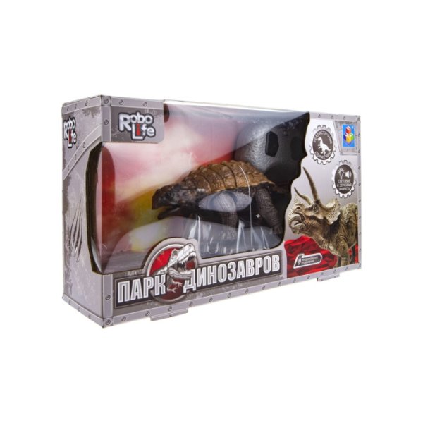1TOY RoboLife Игрушка Робо-Анкилозавр на батарейках