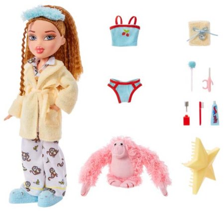 Bratz Кукла с аксессуарами Slumber Party Меган