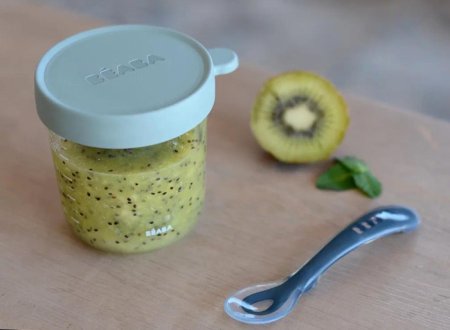Beaba Контейнер стеклянный с крышкой Portion Verre, 250 мл / цвет розовый
