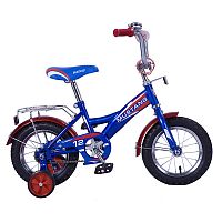 Велосипед детский 12" Mustang GW-Тип / страховочные колеса / звонок / синий + красный					