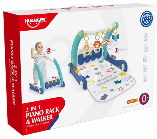 Huanger Развивающий коврик - ходунки-каталка "Детство" / цвет голубой