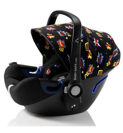 Britax Roemer Детское автокресло Baby-Safe2 i-Size + база Flex / группа 0/I / цвет черный с картинками / Comic Fun