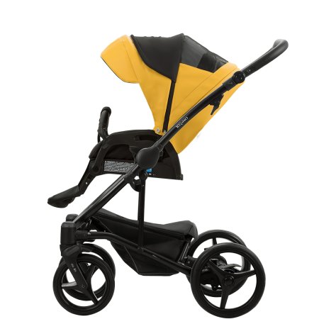 Bebetto Детская коляска 2 в 1 Torino / цвет 01 кремовый ткань/ экокожа / рама белая