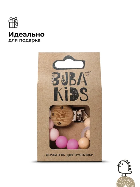 Держатель для пустышки силиконовый BUBA KIDS, Mary, Магнолия