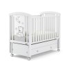 Детская кроватка с продольным маятником Erbesi Stella White