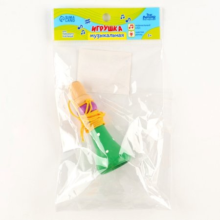 Игрушка музыкальная "Дудочка на веревочке", высокая, цвета МИКС 267259