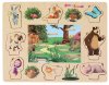 Буратино Развивающая игрушка-вкладыш "Маша и Медведь"
