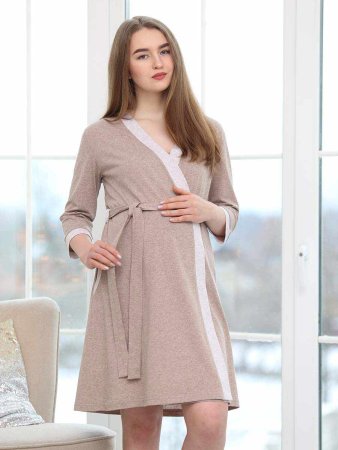 Hunny mammy Комплект для беременных и кормящих 13920 / цвет бежевый-коричневый