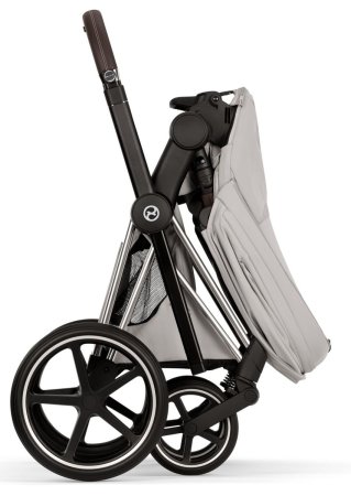 Коляска 2в1 CYBEX Priam Style Chrome Brown + спальный блок (City Grey)