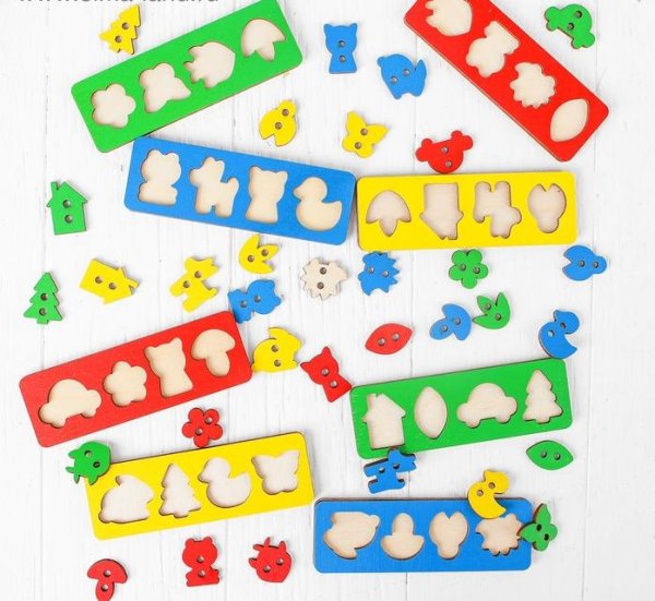 Лесная мастерская Комодик сортер развивающий Домик / цвет красный, желтый