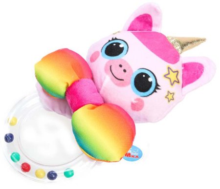 Умка Текстильная погремушка на кольце «Единорог»