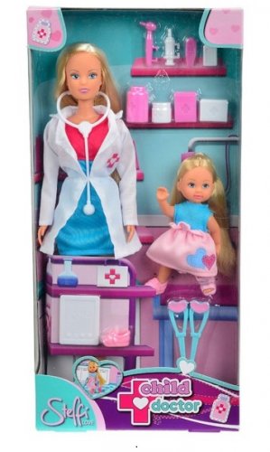 Кукла Штеффи-детский доктор + кукла  Еви / 29 см и 12 см