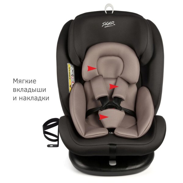 Siger Автокресло детское Престиж Isofix (0-36 кг) / цвет мокко