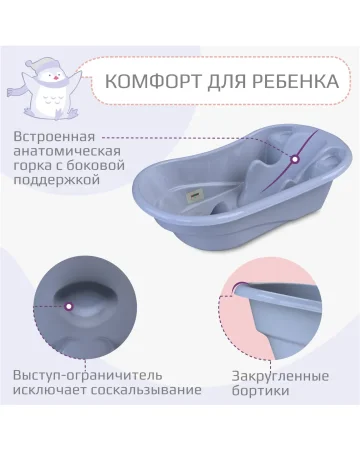 Ванночка Kidwick Лайнер с термометром (230506 фиолет/т.фиолет)