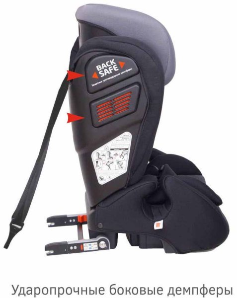 Siger Автокресло "Гранд Isofix (9-36 кг) / цвет sky dark (темно-серый)