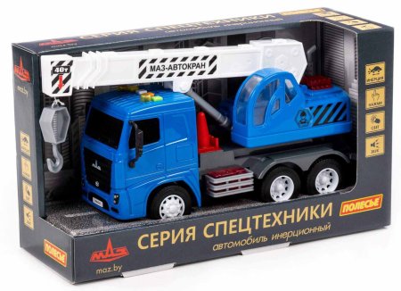Полесье Автомобиль кран инерционный, со светом и звуком
