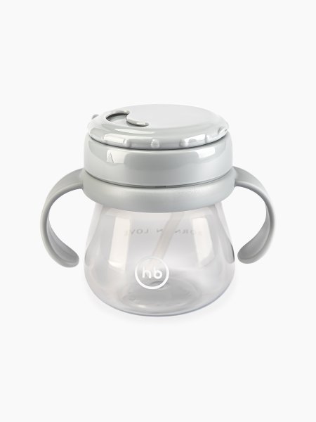 Happy Baby Поильник с трубочкой и ручками, 250 мл / цвет aqua