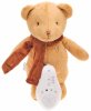 Drema BabyDou Игрушка для сна Мишка в шарфе с белым и розовым шумом / цвет карамельный