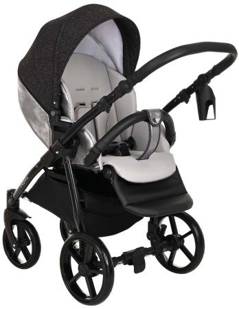 Tutis Коляска 2 в 1 Novo Reflective / цвет кожа Pearl Metallic - Black Reflective Print (жемчужный металлик-черный)