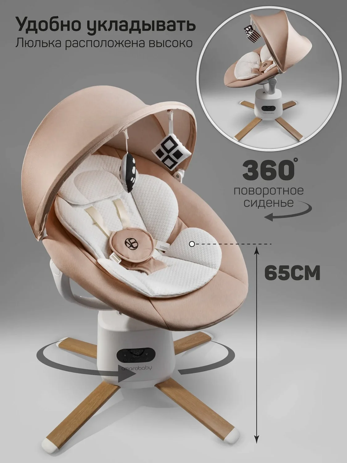 Качели электронные Amarobaby Jolly swing