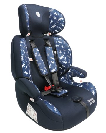 Bambini Moretti Детское автомобильное кресло LB-515 Print, 9-36 кг, цвет / темно - синий - геккон