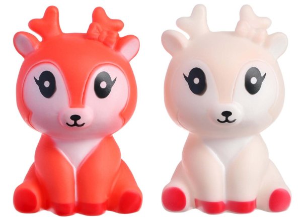 Крошка Я Набор резиновых игрушек для ванны «Оленята», 2 штуки