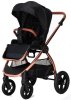 Bambini Moretti Коляска 2 в 1 Salker Lux / цвет Black (черный), рама розовое золото