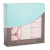 Aden&Anais Набор пеленок из бамбука Berry shibori, 3 штуки / цвет белый, розовый
