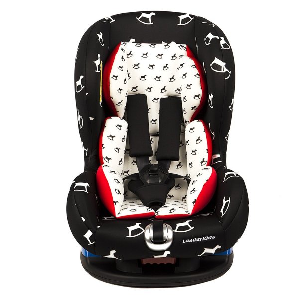 Leader Kids Детское автокресло Corvet / цвет черный, белый (лошадки)